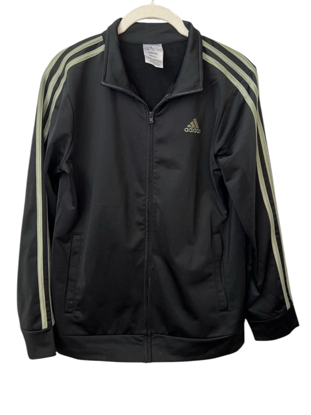 Adidas Long Sleeve Track Stripe Jacket Size L 14/16